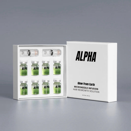 Glow From Earth's 'Alpha' Hair Regrowth System